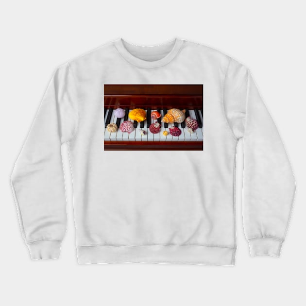 Piano Seashell Collection Crewneck Sweatshirt by photogarry